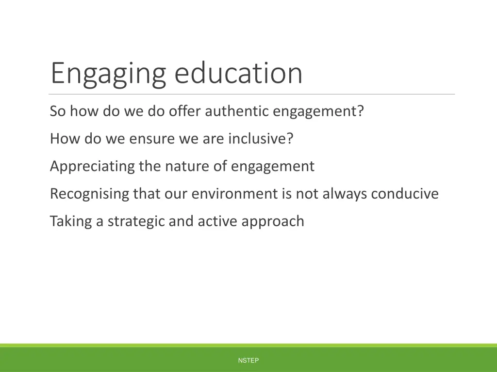 engaging education