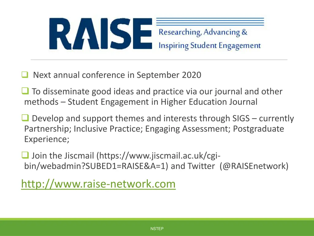 next annual conference in september 2020