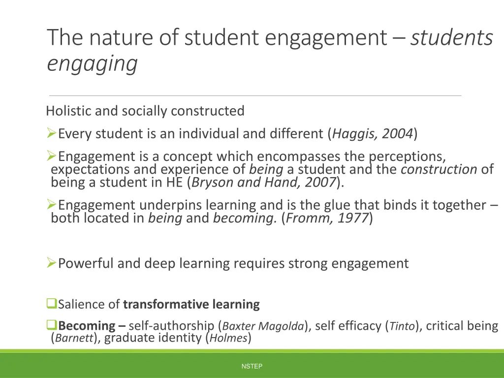 the nature of student engagement students engaging