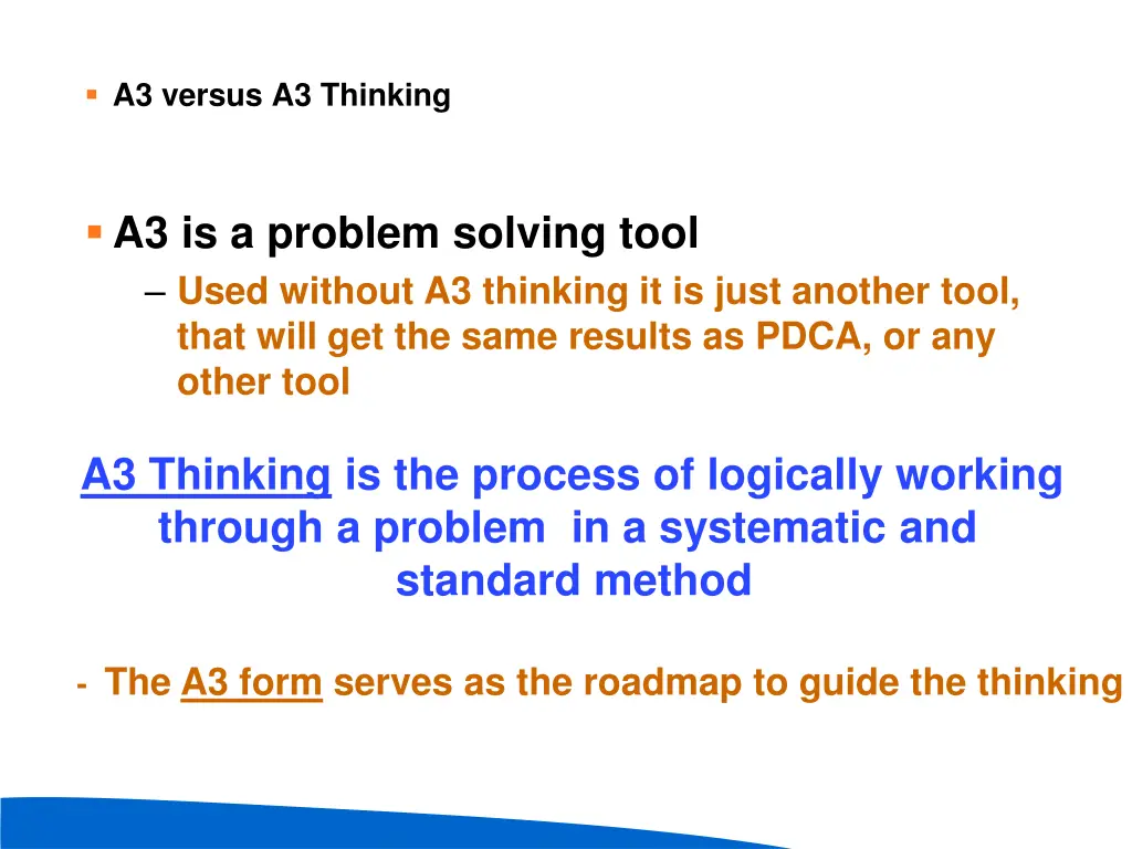 a3 versus a3 thinking