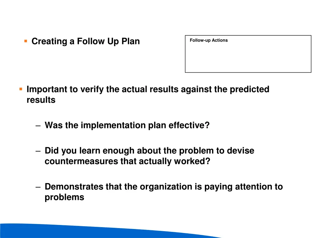 creating a follow up plan