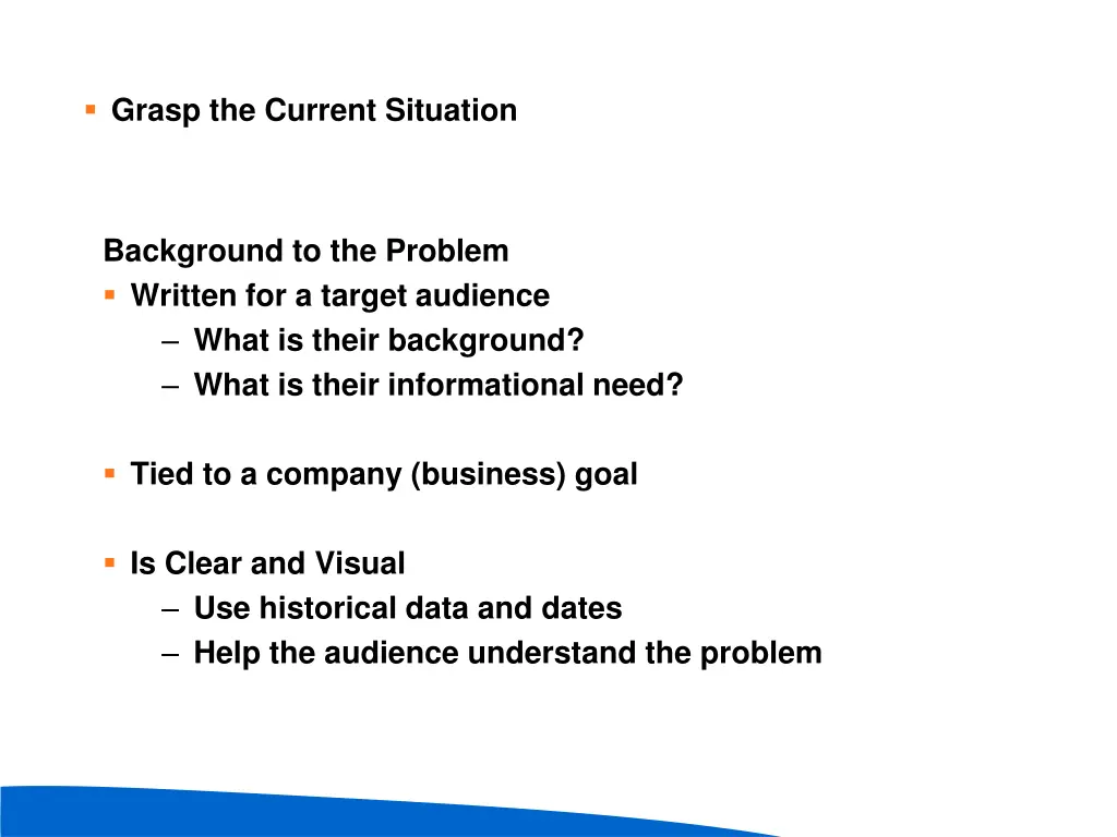 grasp the current situation