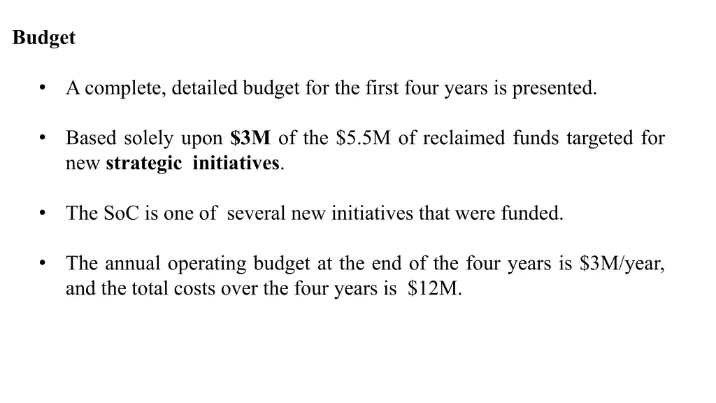 budget