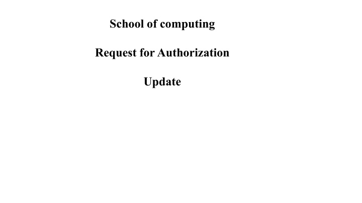 school of computing