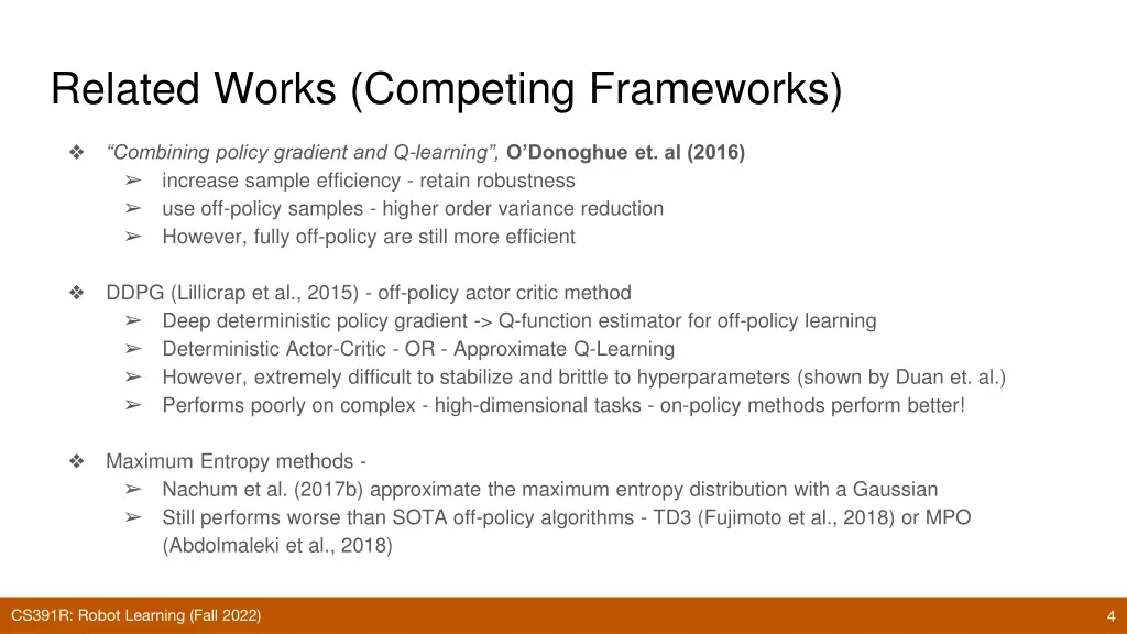 related works competing frameworks