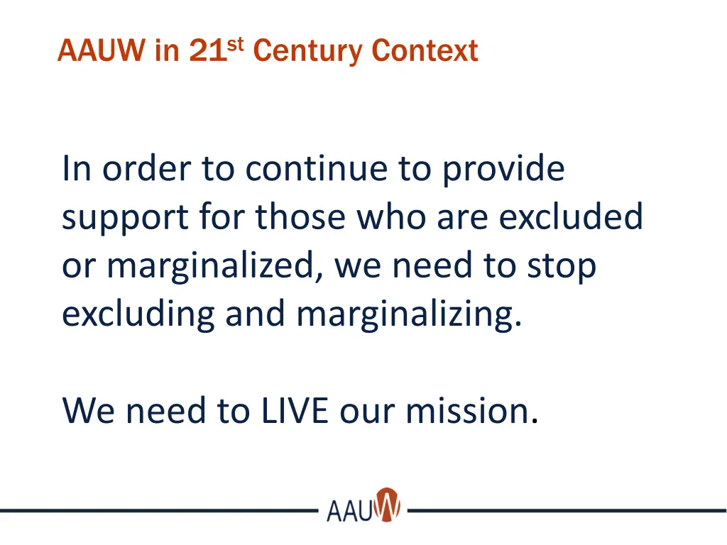 aauw in 21 st century context