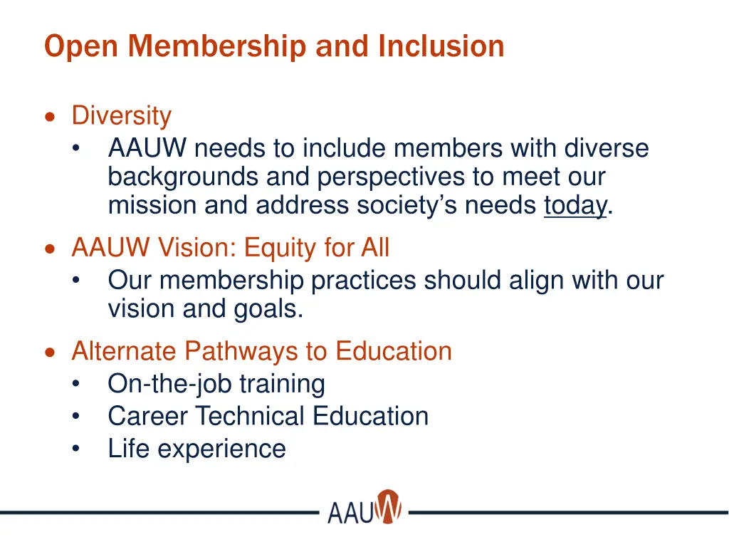 open membership and inclusion