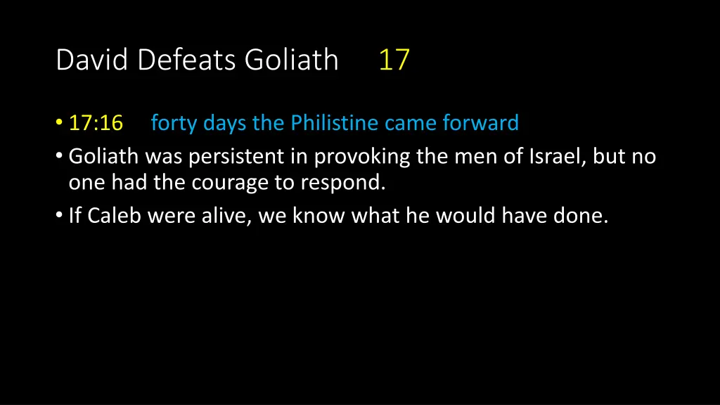 david defeats goliath 17 3