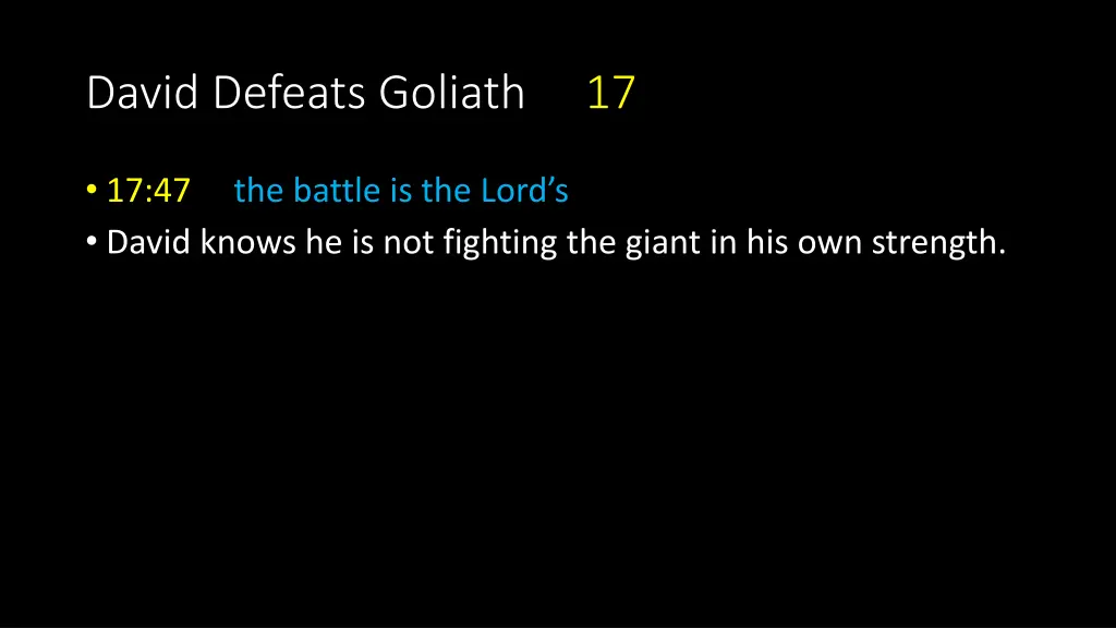 david defeats goliath 17 6