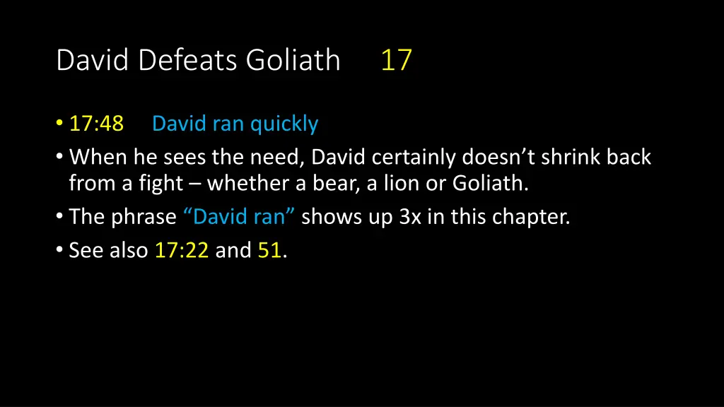 david defeats goliath 17 7