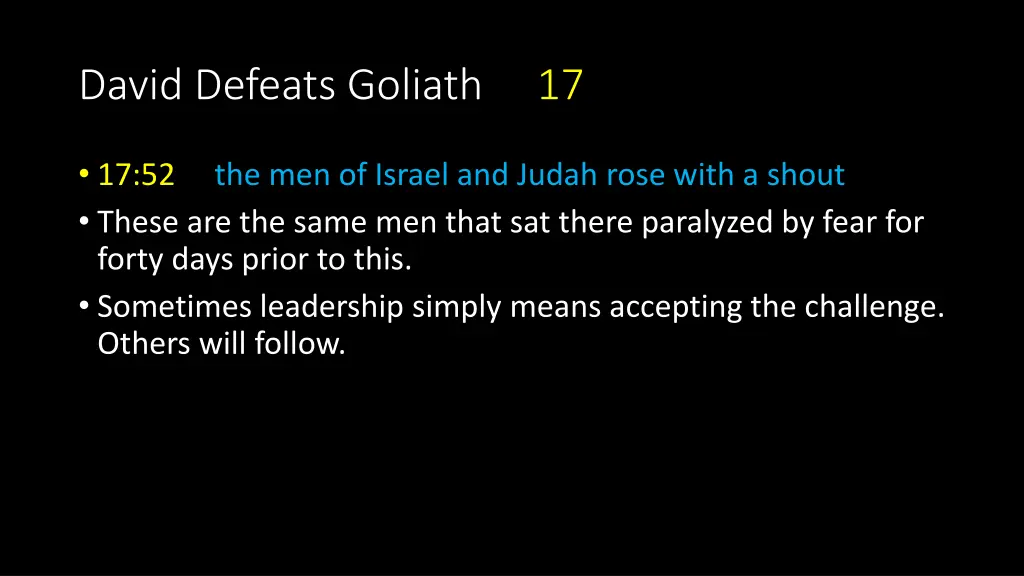 david defeats goliath 17 8