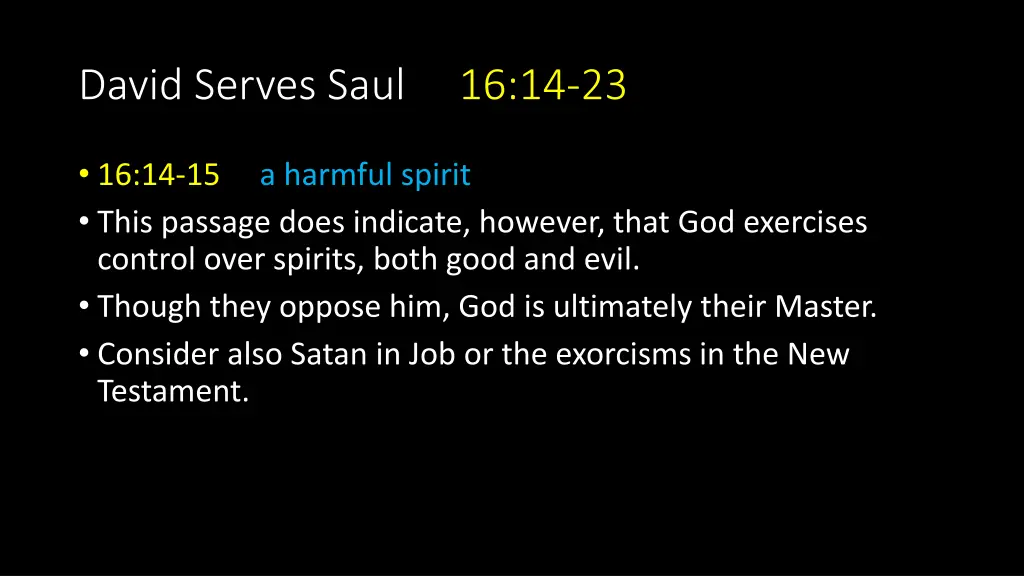 david serves saul 16 14 23 2