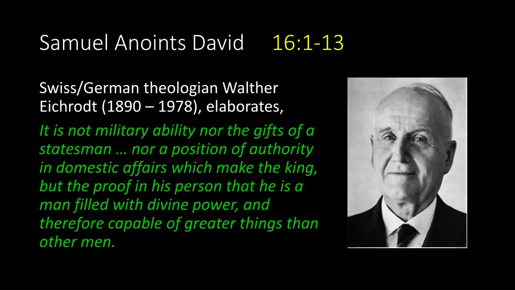 samuel anoints david 16 1 13 5