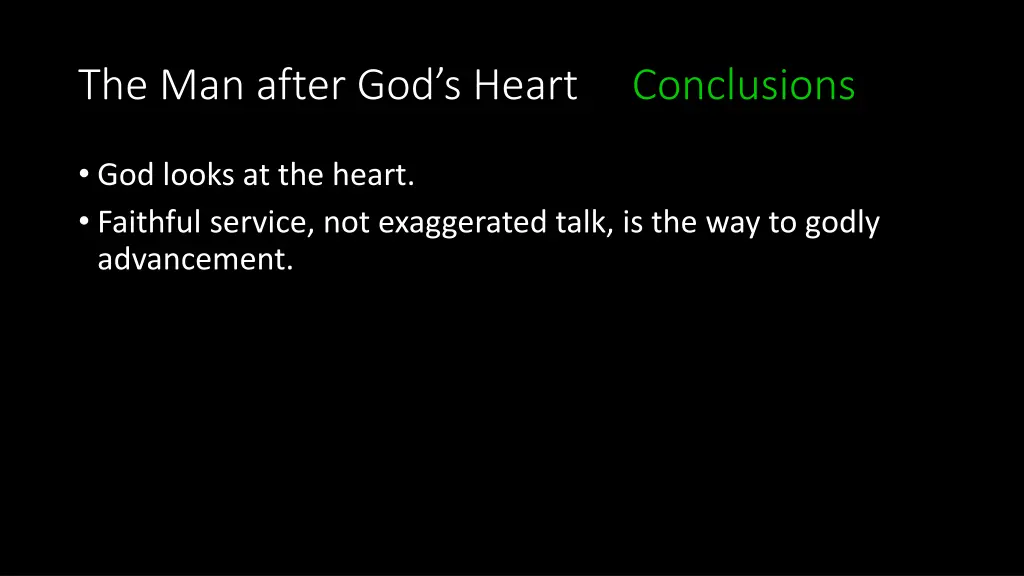 the man after god s heart conclusions 2