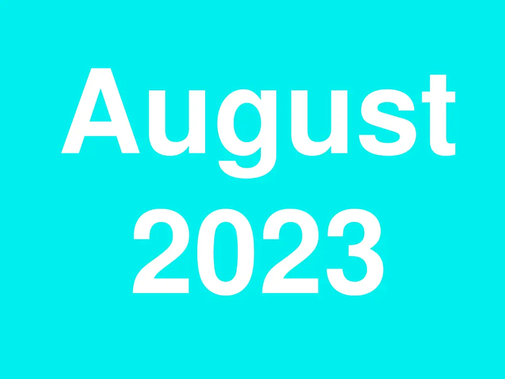 august 2023