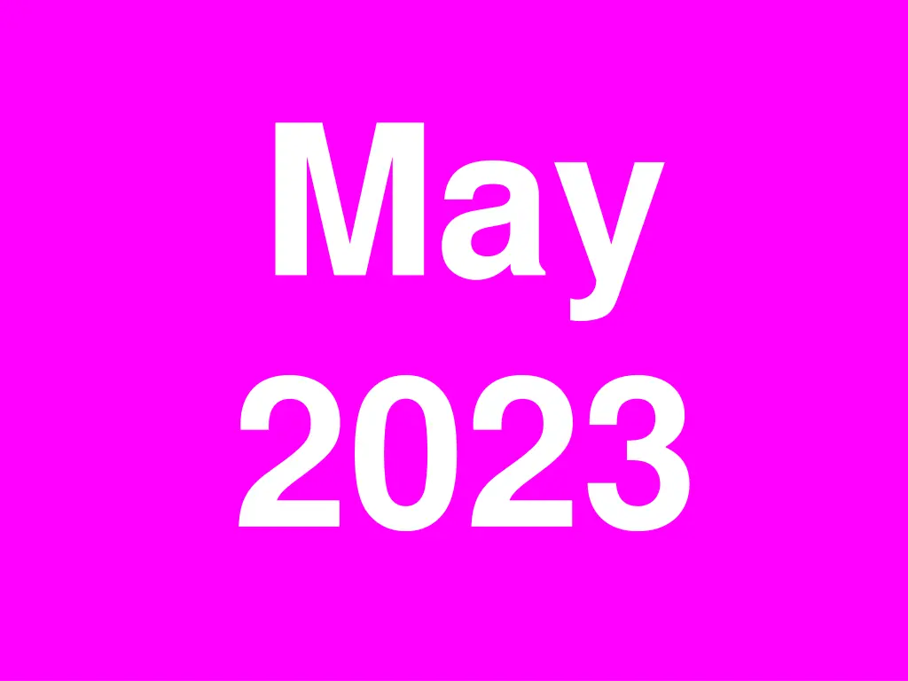 may 2023