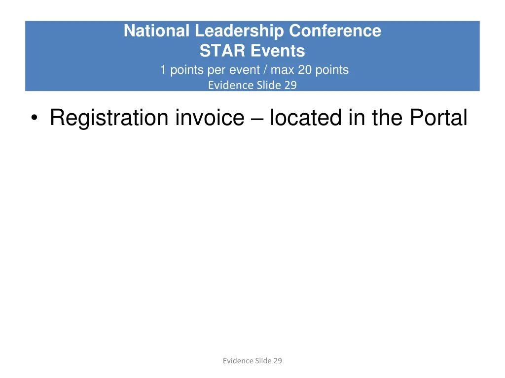 national leadership conference star events