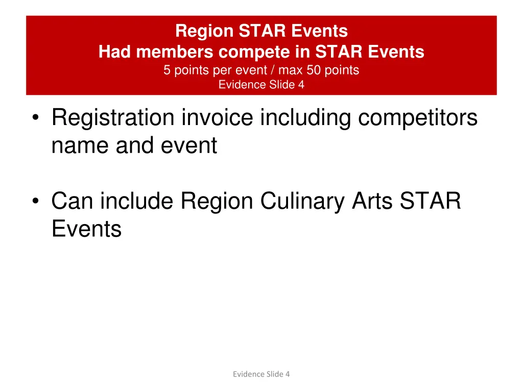 region star events had members compete in star