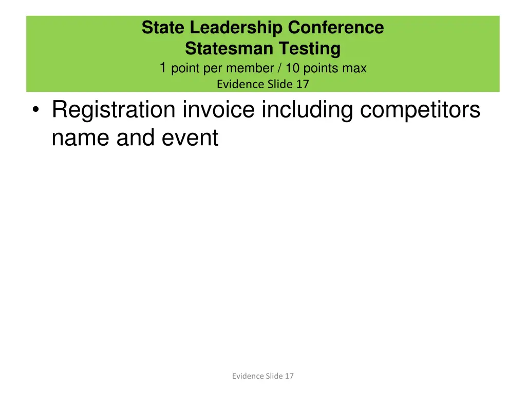 state leadership conference statesman testing