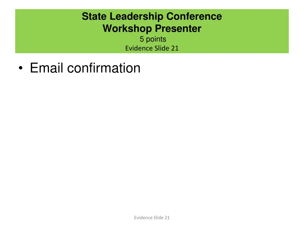 state leadership conference workshop presenter