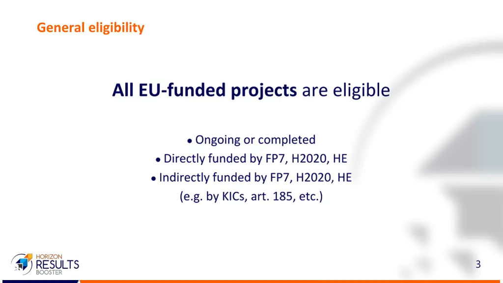 general eligibility