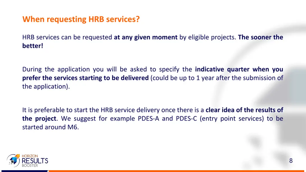 when requesting hrb services