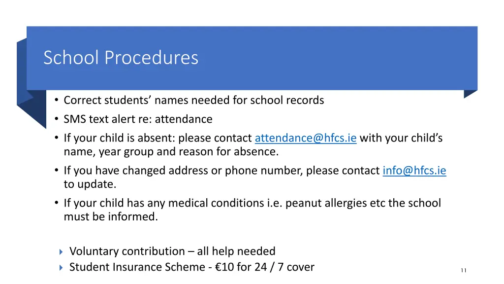 school procedures