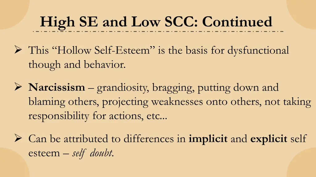 high se and low scc continued