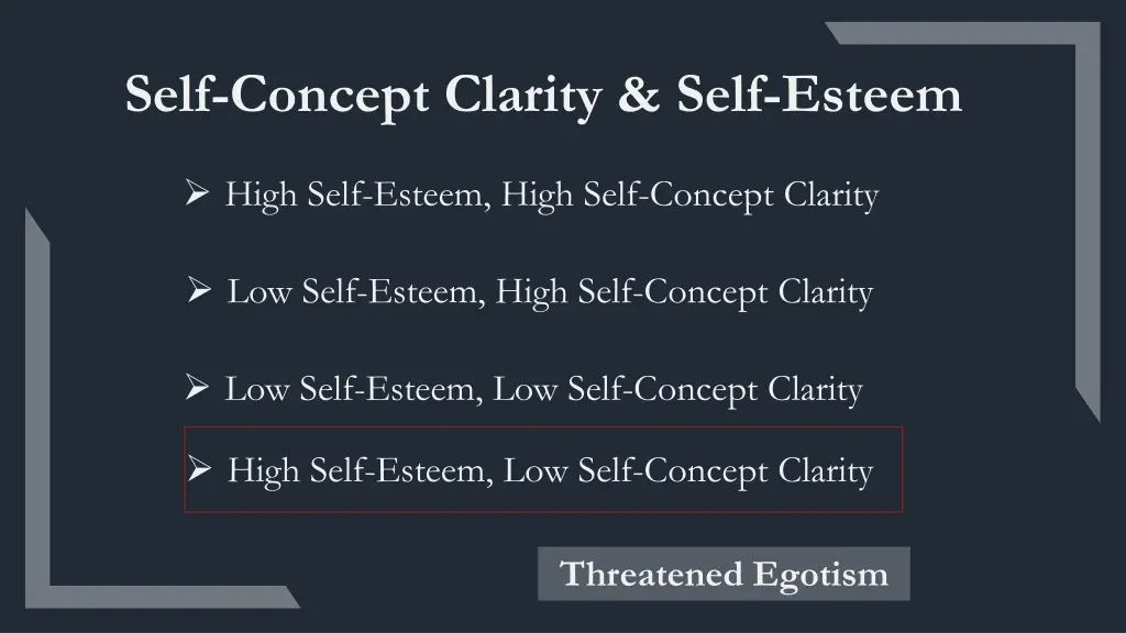 self concept clarity self esteem