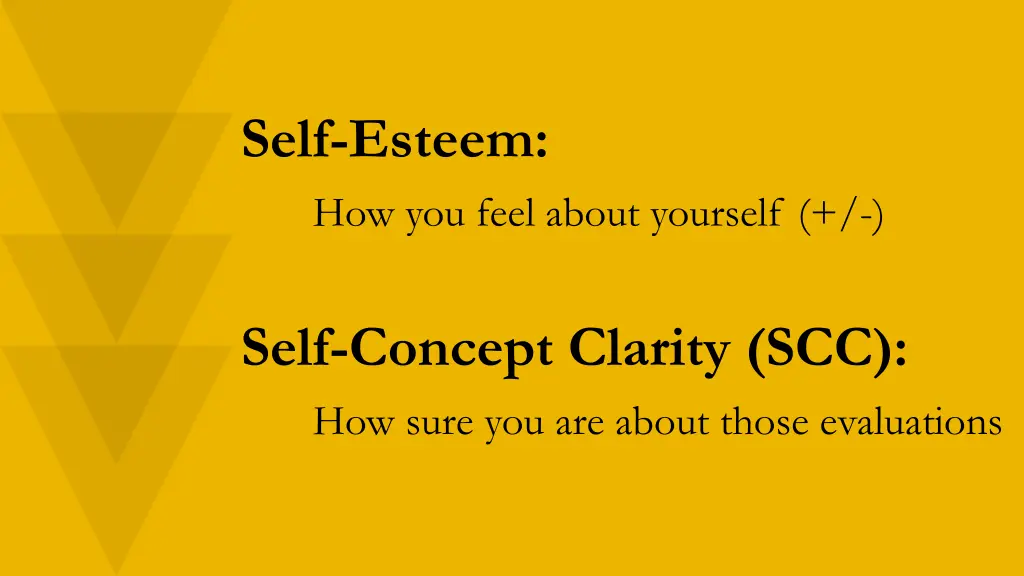 self esteem how you feel about yourself
