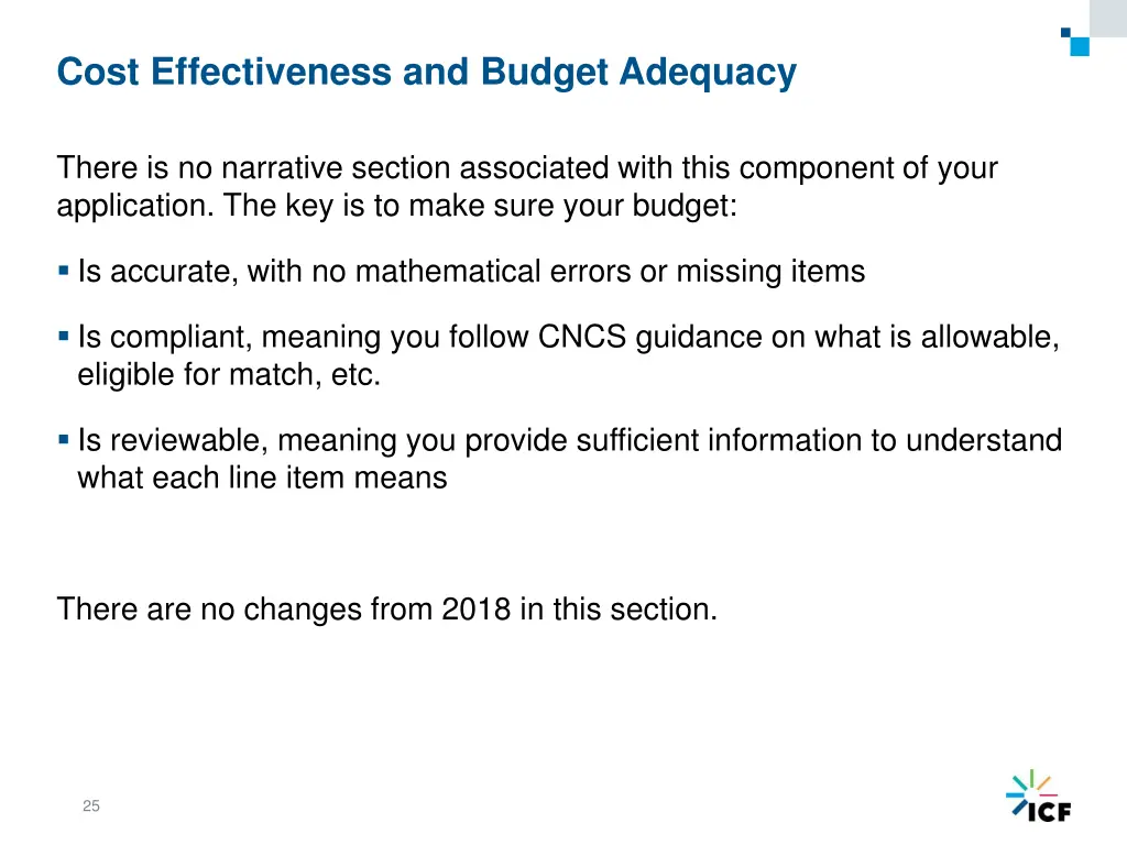 cost effectiveness and budget adequacy