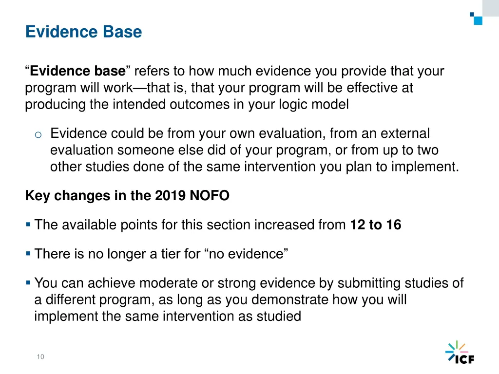 evidence base