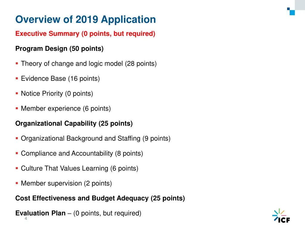 overview of 2019 application 1