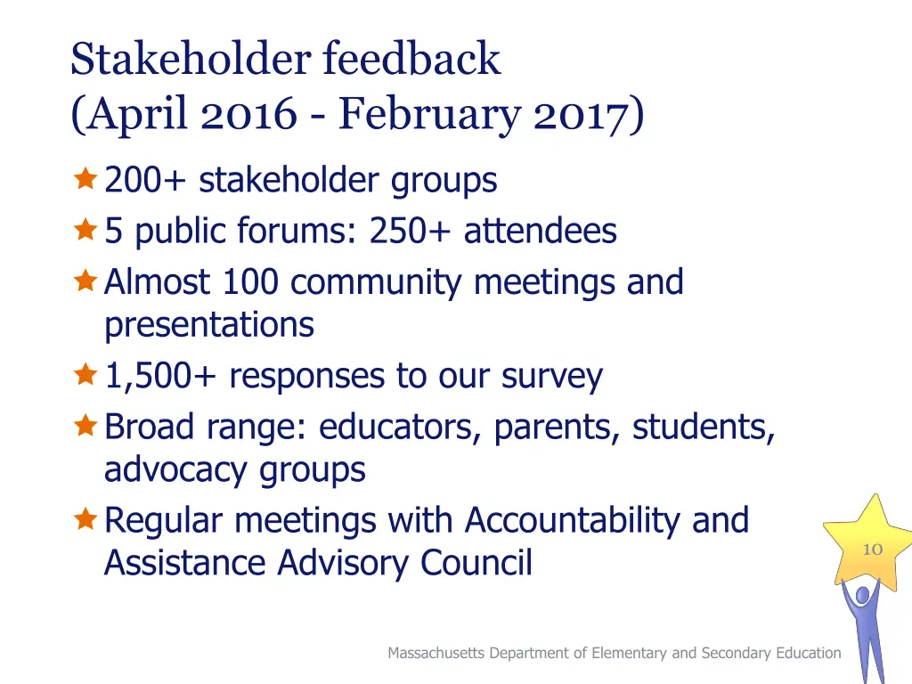 stakeholder feedback april 2016 february 2017