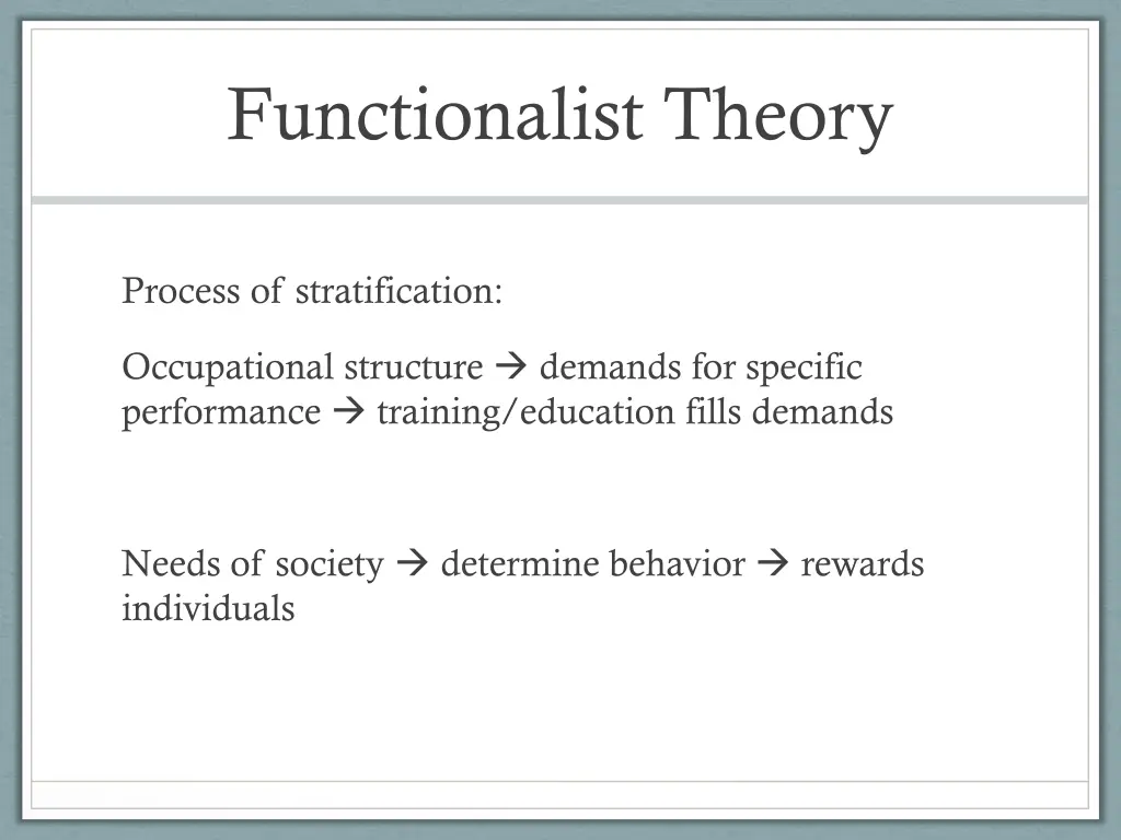 functionalist theory