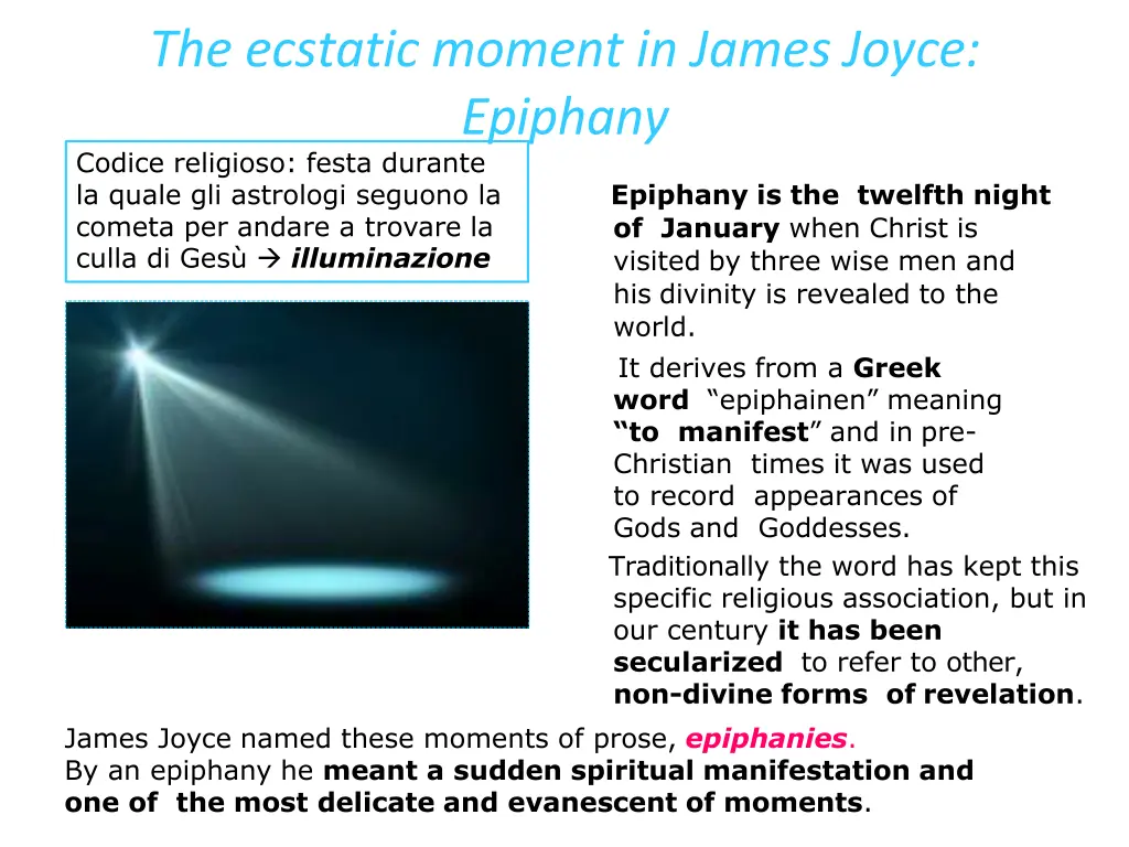 the ecstatic moment in james joyce epiphany