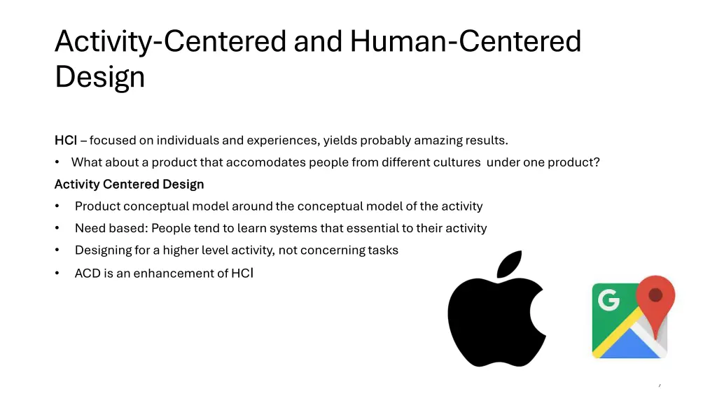 activity centered andhuman centered design