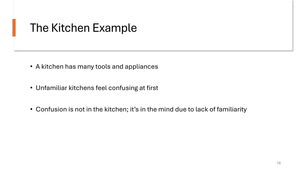 the kitchen example