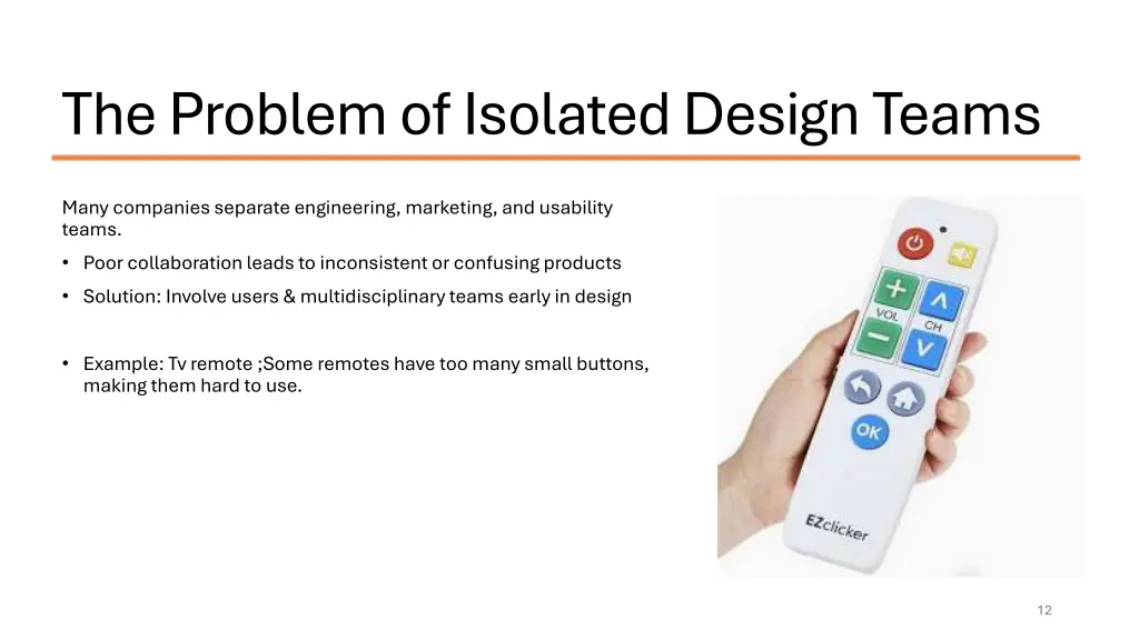 the problem of isolated design teams