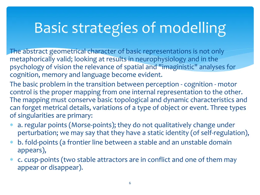 basic strategies of modelling