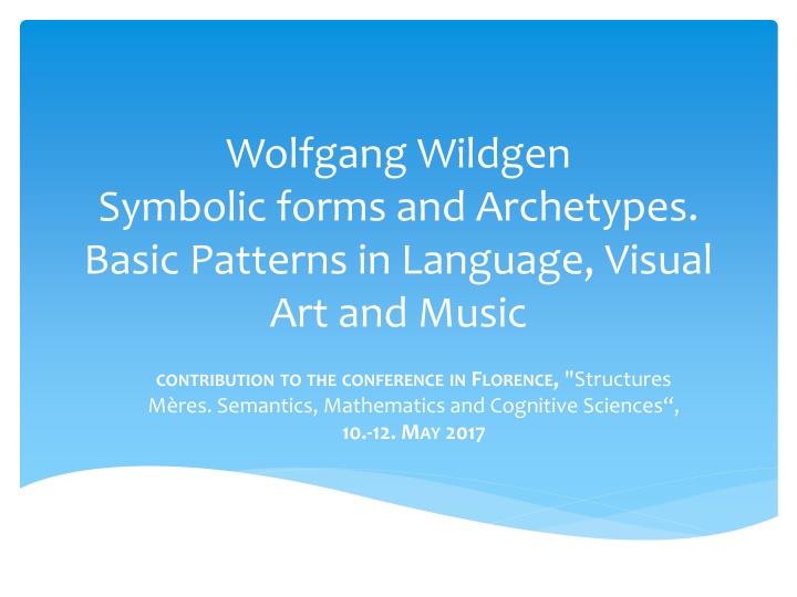 wolfgang wildgen symbolic forms and archetypes