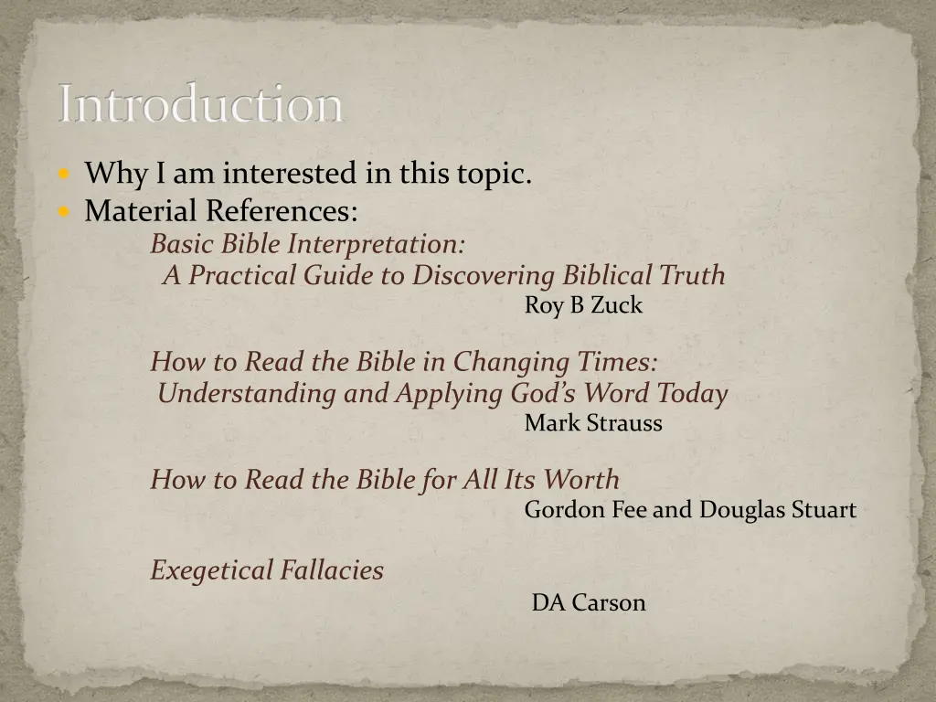introduction