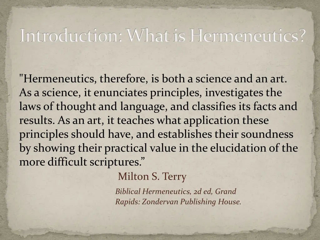 introduction what is hermeneutics 1