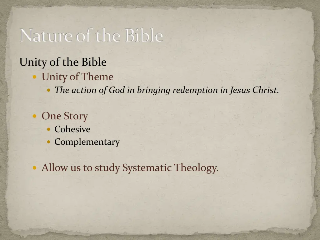 nature of the bible 1