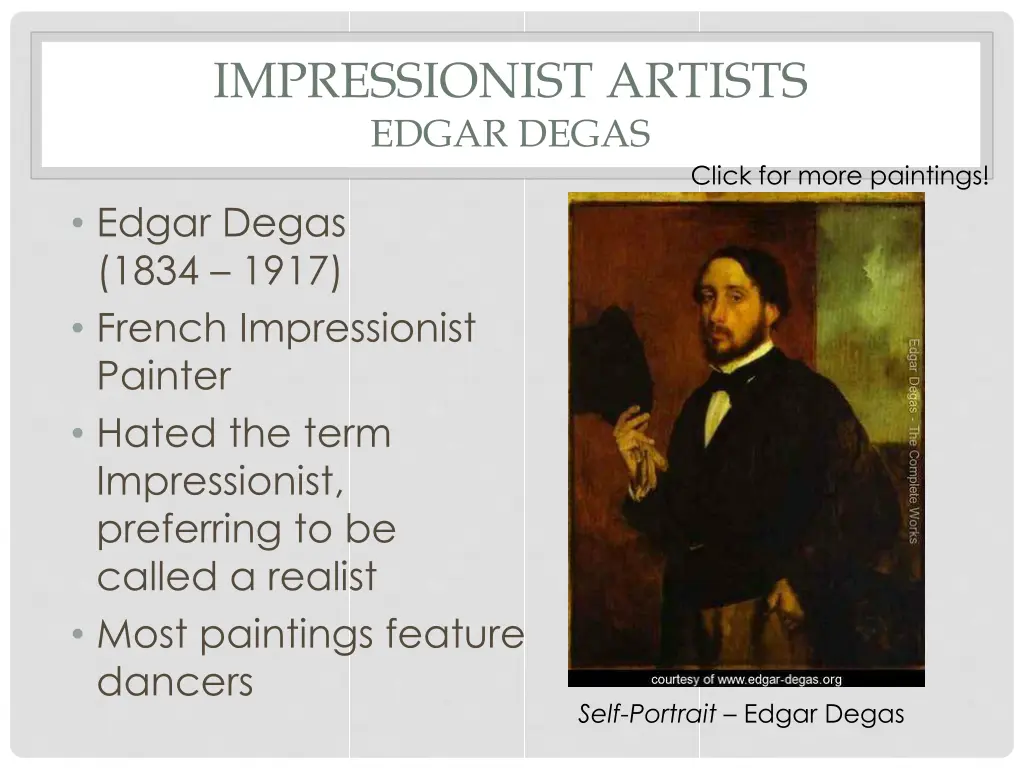 impressionist artists edgar degas