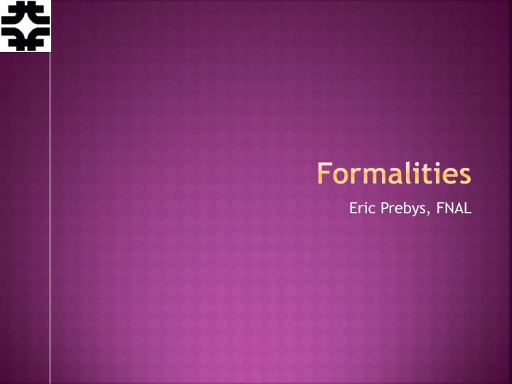 formalities