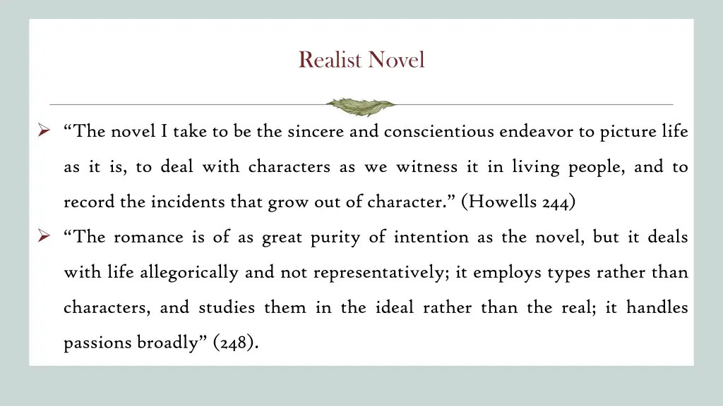 realist novel 2
