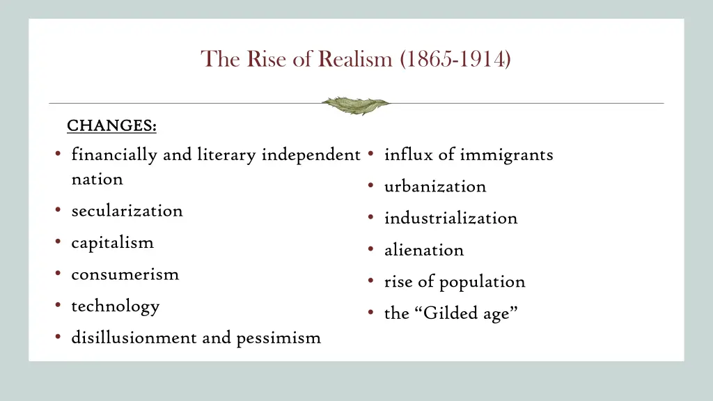 the rise of realism 1865 1914