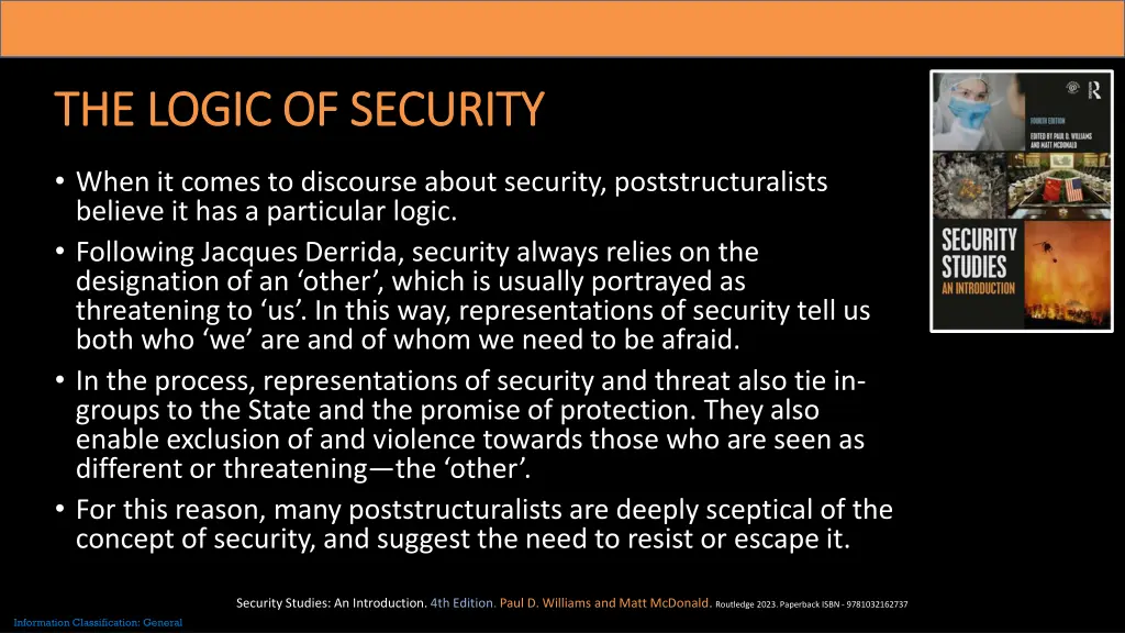 the logic of security the logic of security