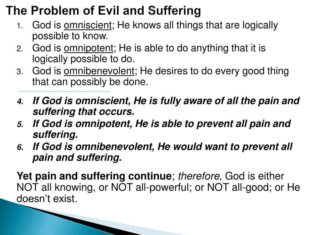 1 god is omniscient he knows all things that 1